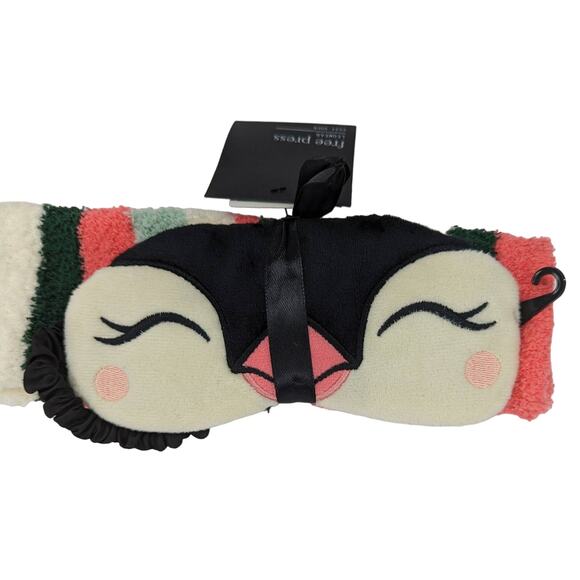 Free Press Cozy Striped Socks with Penguin Mask - Picture 2 of 8